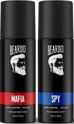 BEARDO Perfume Body Spray Combo Body Spray  -  For Men(200 g, Pack of 2)