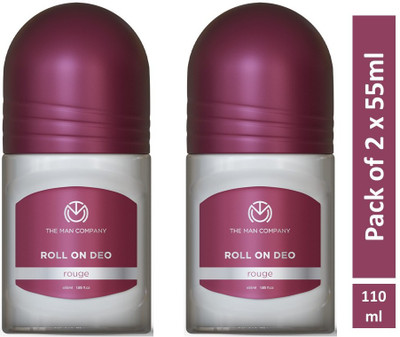 THE MAN COMPANY ROUGE Deo Roll On for Men 55 ml, Pack of 2 Deodorant Roll-on – For Men (110 ml, Pack of 2)