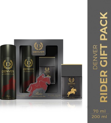 DENVER Sporting Club Rider Gift Set Deodorant Spray  -  For Men(270 ml, Pack of 2)