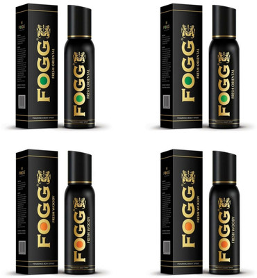 FOGG Fresh Oriental 120Ml 2 & Fresh Woody 120Ml 2 (Pack Of 4) Body Spray  -  For Men & Women(480 ml, Pack of 4)