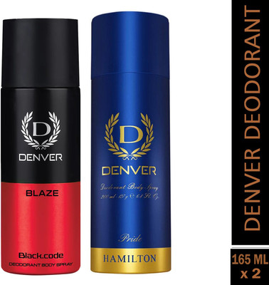 DENVER PRIDE,BLAZE Body spray|Long Lasting|Provides 24hour odor protection Deodorant Spray  -  For Men(315 ml, Pack of 2)
