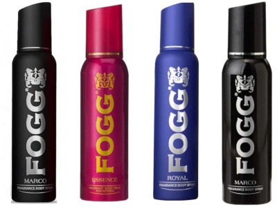 FOGG Marco Essence Royal & Marco 120ml BodySpray Set of 4 Deodorant Spray  -  For Men & Women(480 ml, Pack of 4)