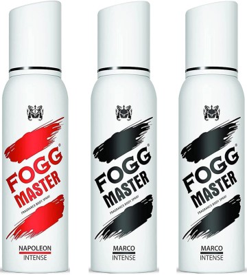 FOGG Master 1p Napoleon & 2p Marco 120ml body spray Set of 3pc Deodorant Spray  -  For Men & Women(360 ml, Pack of 3)