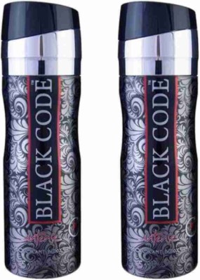St. Louis NEW BLACK CODE DEODORANT COMBO Body Spray  -  For Men & Women(400 ml, Pack of 2)