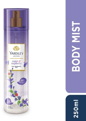 Yardley London Violet & Raspberry Fine Fragrance Mist with 2X Perfume Body Mist  -  For Women(250 ml)