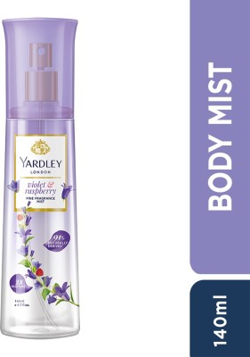 Yardley London Violet & Raspberry Fine Fragrance Mist with 2X Perfume Body Mist  -  For Women(140 ml)