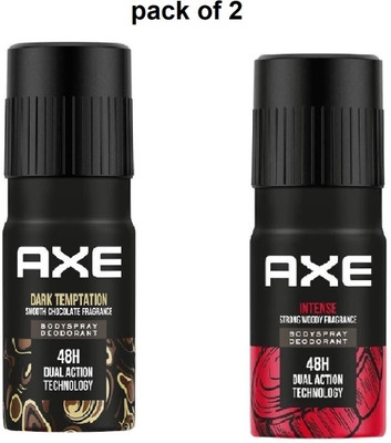 AXE Dark Temptation + Intense deodorant Spray 150 ml pack*2 Deodorant Spray  -  For Men(300 ml, Pack of 2)