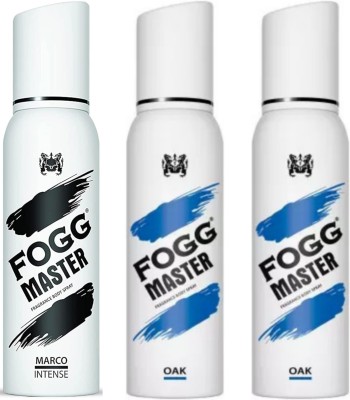 FOGG Master 1p Marco & 2p Oak 120ml body spray Set of 3pc Deodorant Spray  -  For Men & Women(360 ml, Pack of 3)