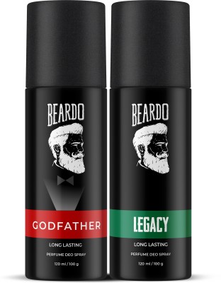 BEARDO Legacy & Godfather Perfume Deo Body Spray |Strong & Long Lasting Fragrance Combo Body Spray  -  For Men(300 ml, Pack of 2)