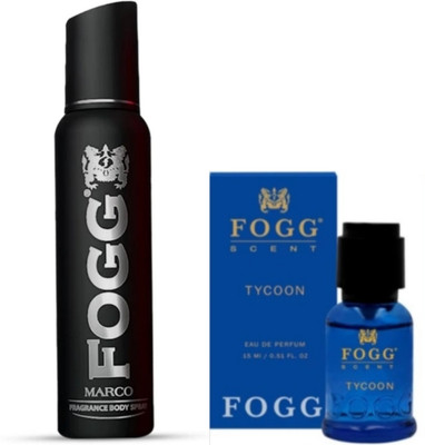 FOGG Marco 120Ml & Tycoon 30Ml Scent Fragance Body Spary (Pack Of 2) Body Spray  -  For Men & Women(150 ml, Pack of 2)