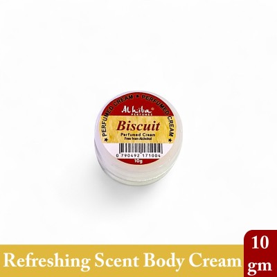 Al Hiba Biscuit Premium Long Lasting Body Perfumed Cream - Pack Of 1 (10gm) Deodorant Cream  -  For Men & Women(10 g)