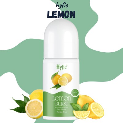 HYFIC Lemon Burst Unisex Underarm Roll-On | Long-Lasting Freshness Deodorant Roll-on  -  For Men & Women(50 ml)