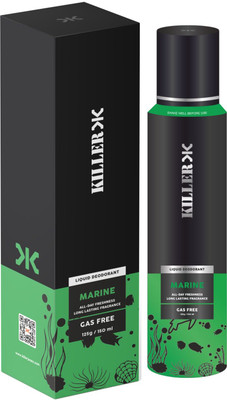 KILLER Marine No Gas Deodorant Body Spray – For Men (150 Ml) For Rs. 99 @ 67 % KILLER Marine No Gas Deodorant Body Spray – For Men (150 Ml) For Rs. 99 @ 67 %