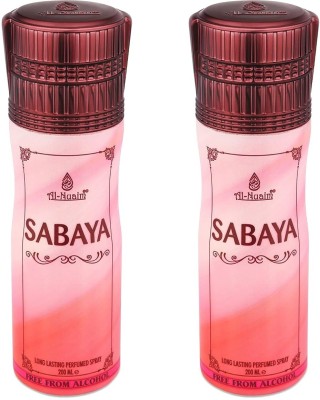 Al Nuaim Sabaya Alcohol Free Deodorant | Body Spray | Long Lasting Perfumed Spray Body Spray  -  For Women(400 ml, Pack of 2)