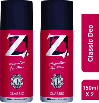 Z - Magnetism for Men DEO 150ML PACK OF 2 (300ML) Deodorant Spray  -  For Men(1 ml, Pack of 2)