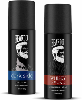 BEARDO Whisky and Dark Side Perfume Body Spray Combo (Pack of 2) |Long Lasting Deos| Body Spray – For Men (270 ml, Pack of 2)