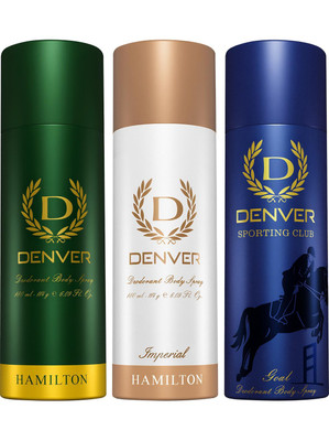 DENVER Hamilton, Imperial & Goal Body Spray - For Men(540 ml, Pack of 3)