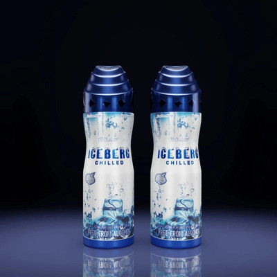 Al-Nuaim Ice Berg Alcohol Free Deodorant Body Spray  -  For Men & Women(400 ml, Pack of 2)