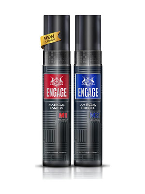 Engage M1 & M2 Mega Pack Perfume Spray Combo 160ml x2,Long Lasting Fragrance Deodorant Spray  -  For Men(320 ml, Pack of 2)