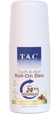 TAC - The Ayurveda Co. Oudh Roll-On for Men For Clean & Fresh Skin with Peppermint, Removes bad Odour Deodorant Roll-on  -  For Men(50 ml)
