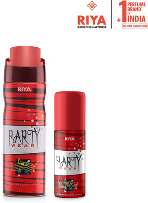 RIYA Party Wear For Unisex Deodorant 200 ML With 40 ML Party Wear Deodorant Deodorant Spray  -  For Men & Women(240 ml, Pack of 2)
