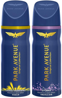 PARK AVENUE GOOD MORNING , STORM FRAGRANCE BODY SPRAY ,150 ML EACH ,PACK OF 2 Body Spray  -  For Men & Women(300 ml, Pack of 2)