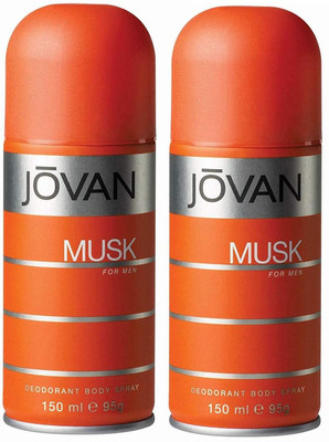 Jovan Musk For Men Deodorant Spray Pack of 2 Deodorant Spray  -  For Men(300 ml, Pack of 2)