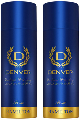 DENVER Pride Combo body Deodorant Spray  -  For Men(400 ml, Pack of 2)