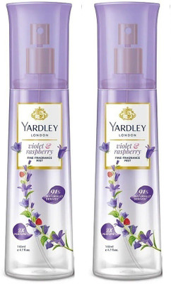 Yardley London 2 Violet & Raspberry Body Mist ,140ML EACH Body Mist  -  For Men & Women(280 ml, Pack of 2)