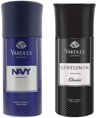 Yardley London 1 Navy &1GENTLEMAN Classic Body Spray (150 ml Each Pack of 2) Body Spray  -  For Men & Women(300 ml, Pack of 2)
