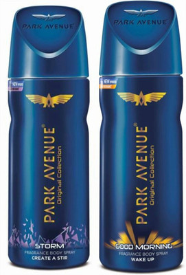 PARK AVENUE 1 Storm and 1 Good Morning Deodorant Combo for Men (Pack of 2) Deodorant Spray  -  For Men(260 ml, Pack of 2)