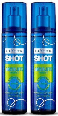 LAYER'R Shot Absolute Series Craze Body Spray 135ml x Pack of 2 Body Spray  -  For Men(270 ml, Pack of 2)