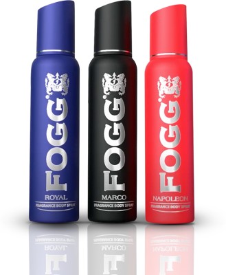 FOGG Royal, Marco & Napoleon No Gas Deodorant Body Spray for Men Body Spray  -  For Men(450 ml, Pack of 3)