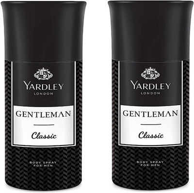 Yardley London GENTLEMAN CLASSIC Deodorant Spray  -  For Men(300 ml, Pack of 2)
