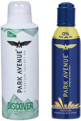 PARK AVENUE SIGNATURE DISCOVER 1PC AND GM INTENSE PREMIUM FRAGRANCES COMBO Deodorant Spray  -  For Men(300 ml, Pack of 2)