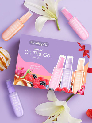 Aqualogica Refresh+ On the Go | Set of 3 Perfume Body Mist  -  For Women(60 ml, Pack of 3)