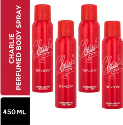 Revlon Red Perfumed Body Spray - Pack4 Body Spray  -  For Women(600 ml, Pack of 4)