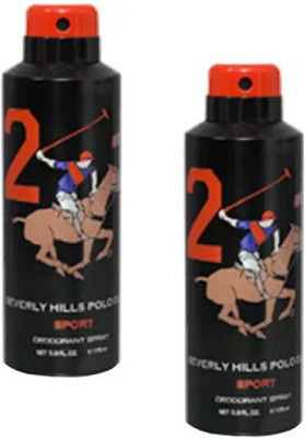 beverly hills sport deo ==== 175ml 2 pcs Deodorant Spray  -  For Men(350 ml, Pack of 2)