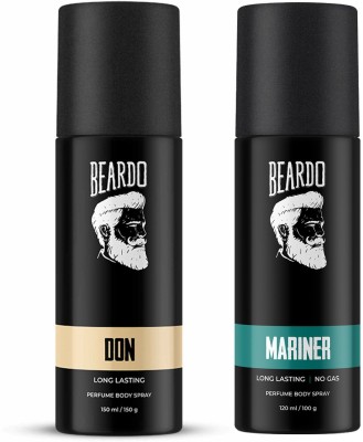 BEARDO Don Perfume 150ml and Mariner Perfume Body Spray 120ml Long lasting Combo Perfume Body Spray – For Men  (270 ml, Pack of 2)