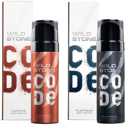 Wild Stone CODE Copper & Platinum (120 ml each) Body Spray  -  For Men(240 ml, Pack of 2)