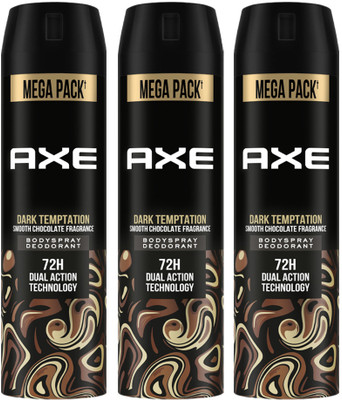 AXE Dark_Temptation Deodorant Spray - For Men(645 ml, Pack of 3)