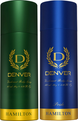 DENVER Hamilton & Pride Combo Deodorant Spray  -  For Men(360 ml, Pack of 2)