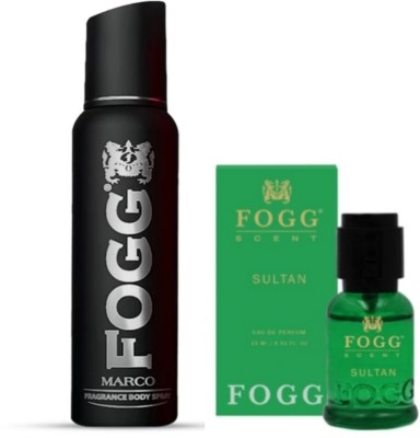 FOGG Marco 120Ml & Sultan 30Ml Scent Fragance Body Spary (Pack Of 2) Body Spray  -  For Men & Women(150 ml, Pack of 2)