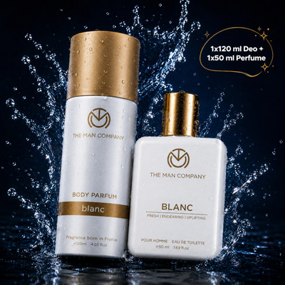 THE MAN COMPANY Blanc EDT 50ml & Body 120ml Perfumes for Men Combo Deodorant Spray - For Men(170 ml, Pack of 2)