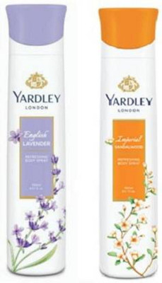 YARDLEY English Lavender Body Spray  -  For Women(300 ml, Pack of 2)