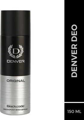 DENVER Black.code Deodorant Spray  -  For Men(150 ml)