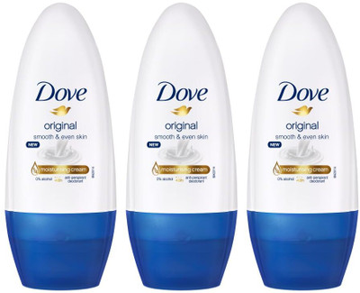 DOVE Original 48H Odour Protection Deodorant Roll-on  -  For Women(50 ml, Pack of 3)
