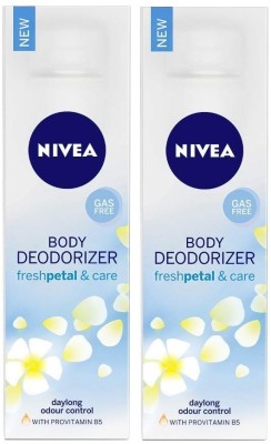 NIVEA Fresh Petal And Care Deodorant Spray  -  For Women(120 ml, Pack of 2)