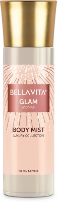 Bella vita organic GLAM Woman Body Mist with Floral, Jasmine & Citrus notes|Long Lasting Fragrance| Body Mist  -  For Women(150 ml)