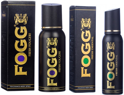 FOGG FRESH FOUGERE FRAGRANCE BODY SPRAY 120 ML+FRESH ORIENTAL FRAGRANCE BODY SPRAY 120 ML Deodorant Spray  -  For Men & Women(120 ml, Pack of 2)
